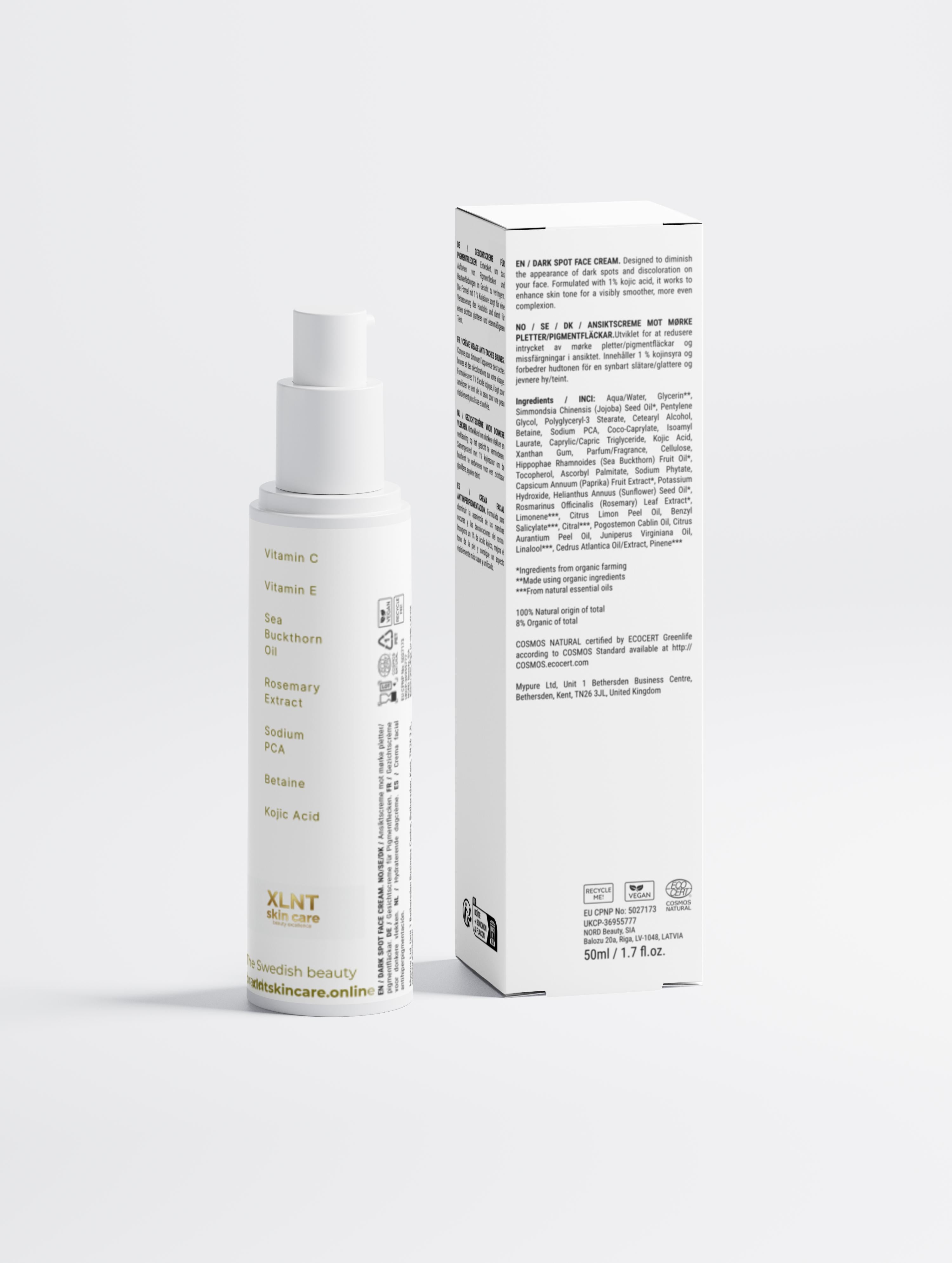 XLNT Dark Spot Face Cream with Kojic Acid