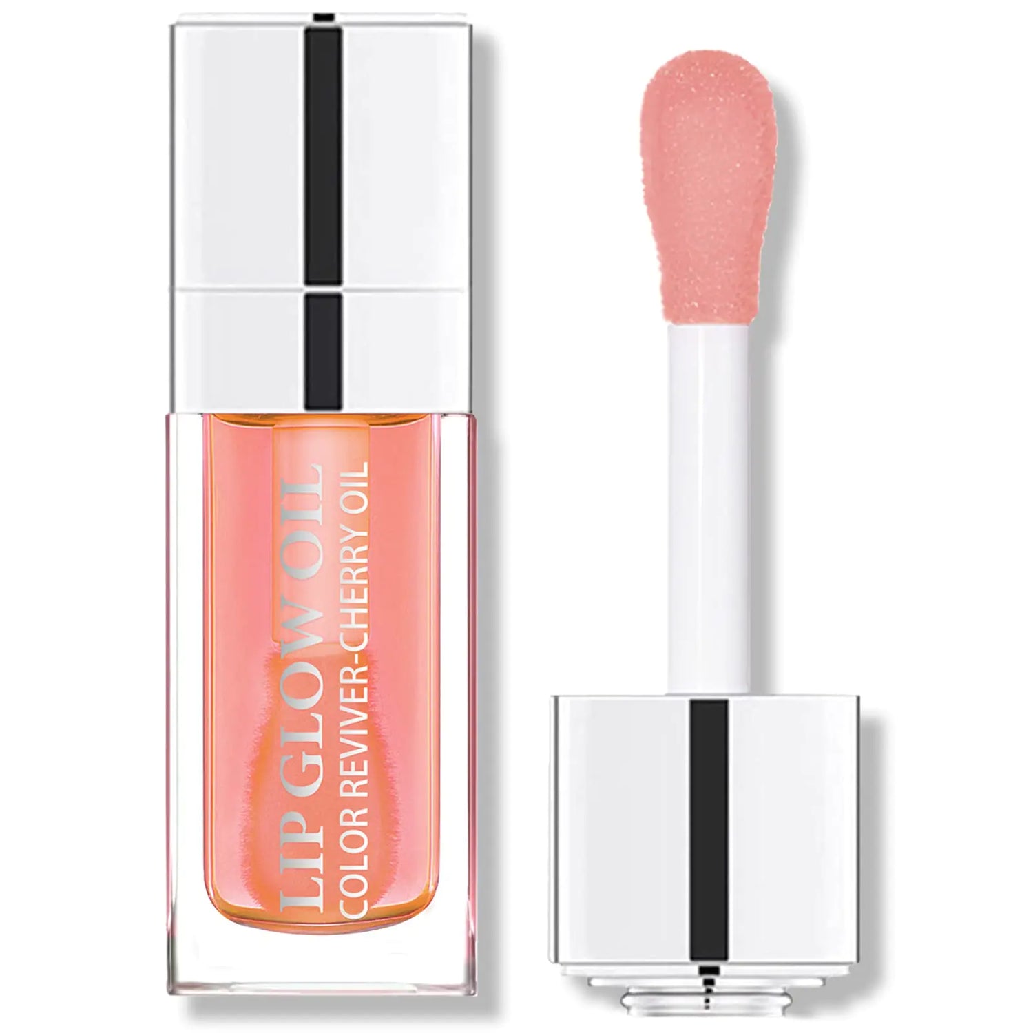 Hydrating Plumping Lip Oil - Pink glossy lip care with pearly shimmer