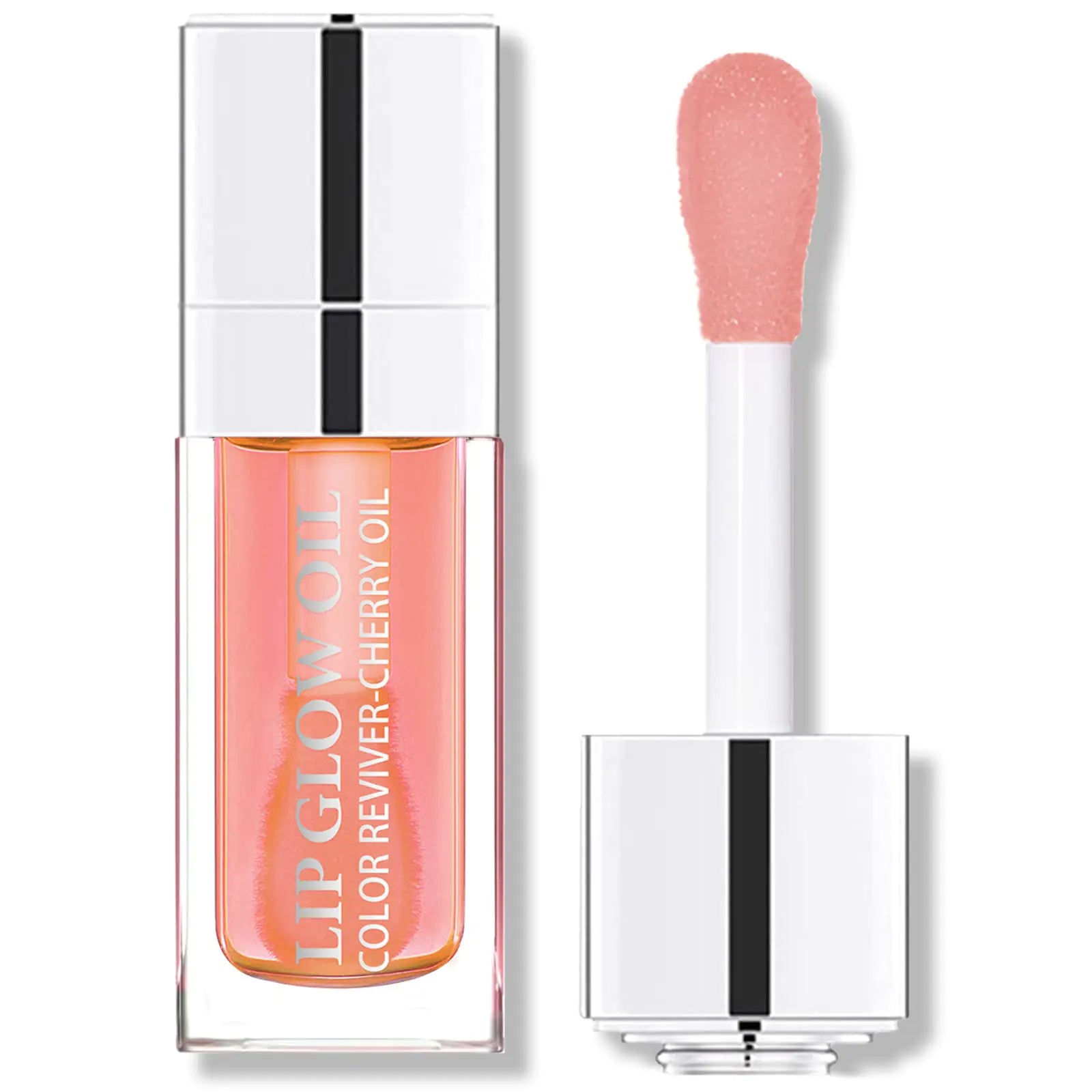 Hydrating Plumping Lip Oil - Pink glossy lip care with pearly shimmer