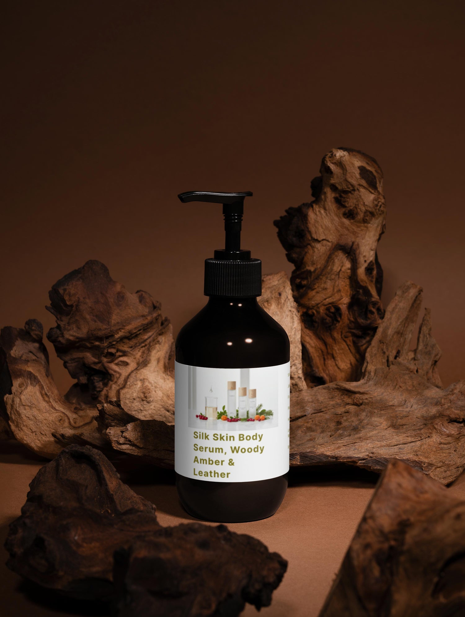XLNT Silk Skin Body Serum, Woody Amber &amp; Leather