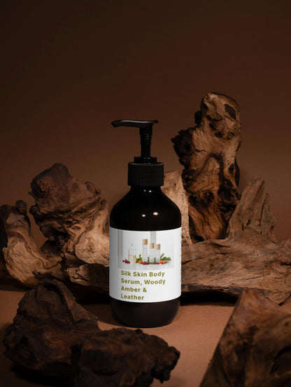 XLNT Silk Skin Body Serum, Woody Amber &amp; Leather