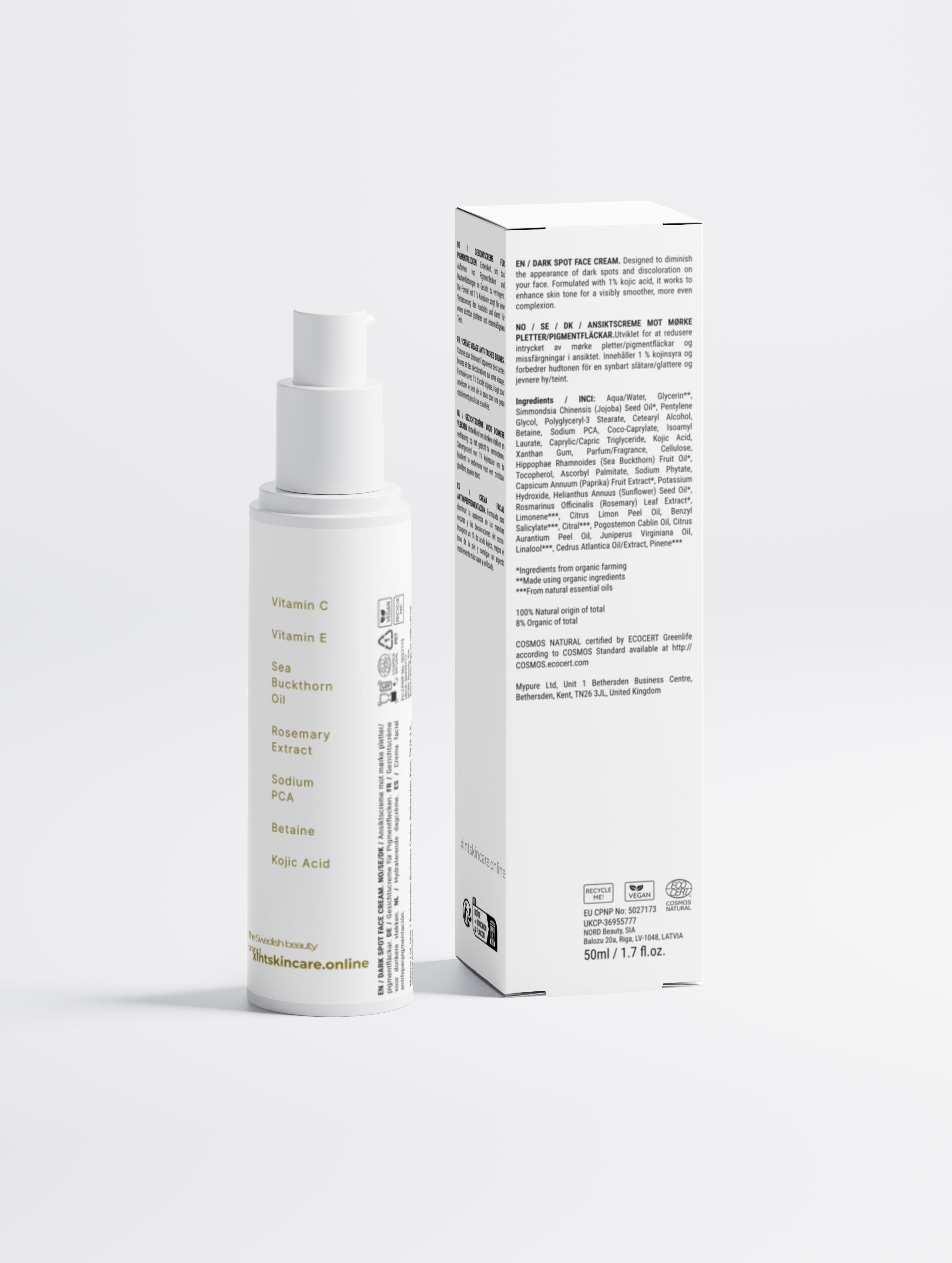 XLNT Dark Spot Face Cream with Kojic Acid