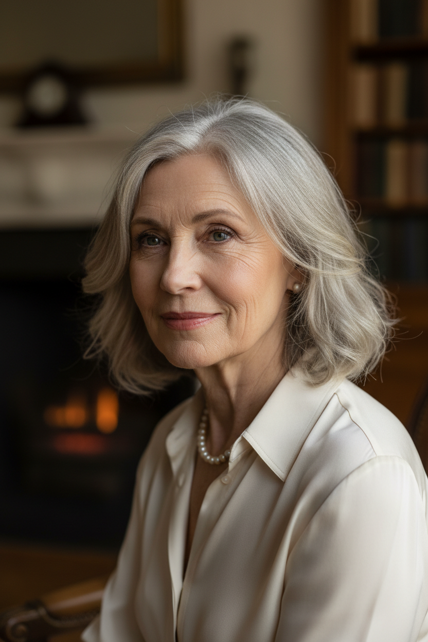 Vacker åldrande kvinna