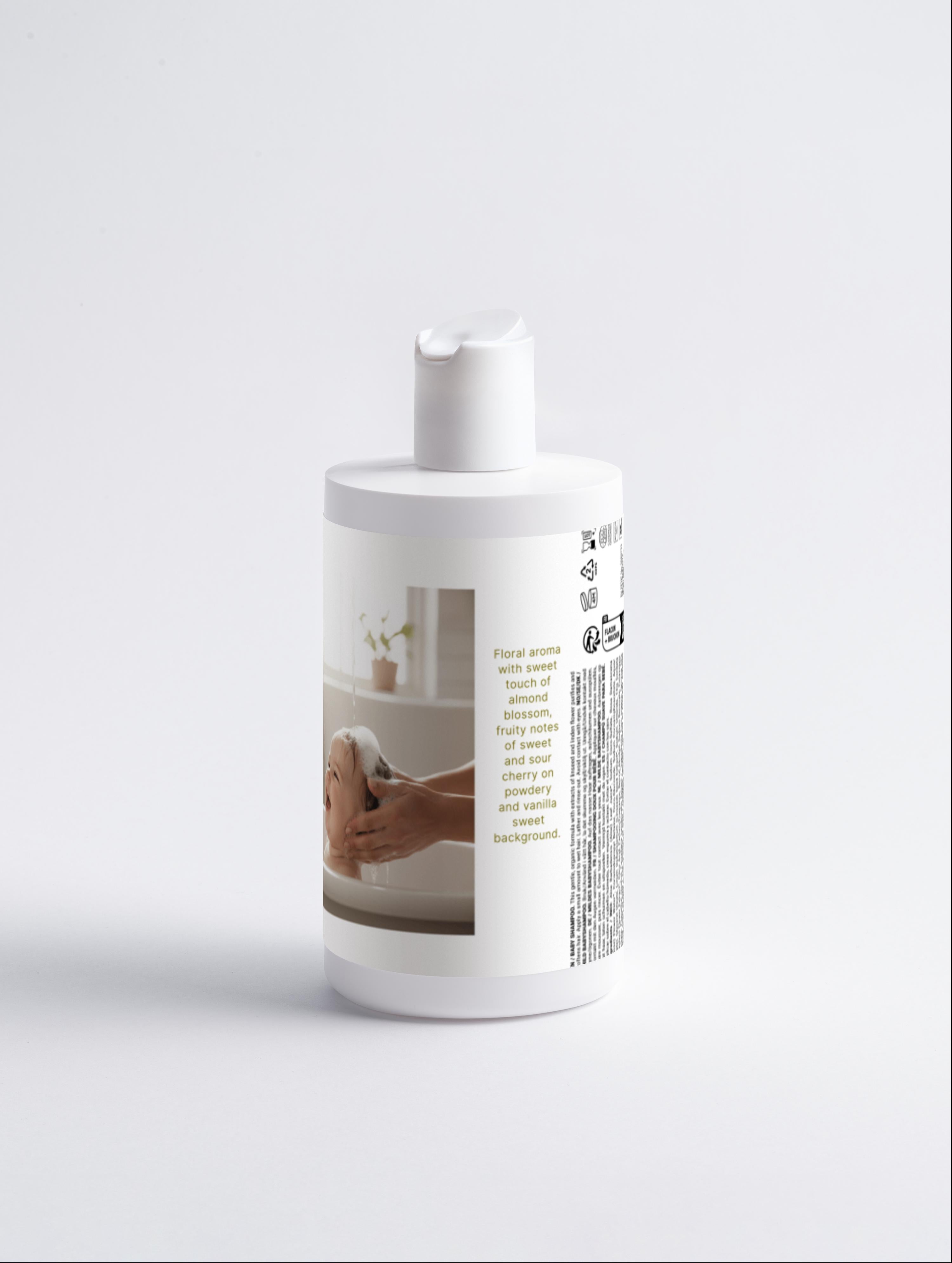Mild baby shampoo bottle designed for gentle cleansing of baby&